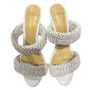 Alexandre Birman Alessia Woven Mules size 37.5 7.5