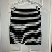 Old Navy Black/White Striped Ponte Pencil Skirt size SP