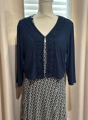 Blue midi dress size Large