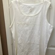 White stag ribbed tank top large