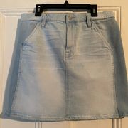 JCrew Jeans Denim Light Wash Hemmed Skirt -28