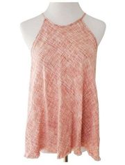 Cloth & Stone Pink Linen Lightweight Tank Top Small