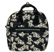 Radley London Folk Dog Scottie Dog Backpack Nylon Zip Top Bag Black White FLAWED