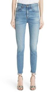 Veronica Beard Faye 10.75" Skinny Jeans High Rise Denim Pipeline Wash 29