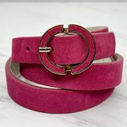 White House Black Market Pink Suede Skinny Belt Size Small S Womens