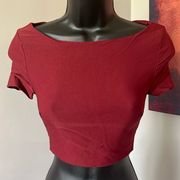 Nasty Gal  Small Burgundy Crop Top