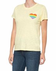 Lucky brand rainbow heart shirt