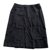 Theory Skirt Womens 8 Black Straight A Line Above Knee Career Wool Blend