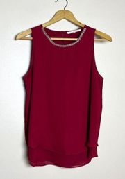 SALE! Brick Violet + Claire Sleeveless Blouse Size M EUC