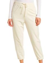 Standard  Cotton Cream Terry Drawstring High Waist Jogger XL