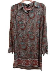 Rachel Zoe Long Sleeve Paisley Dress NWT