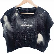 Amsterdam Cropped, Hand Bleached & Distressed Tee