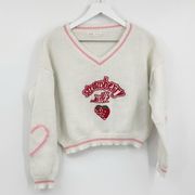 Strawberry Shortcake Coquette Pink Sweater Size Small Romwe