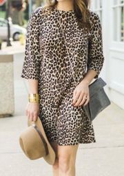 Equipment Aubrey Silk Animal Print Leopard Dress in Size XS