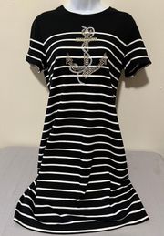 Sailor Stripe & Gem Dress Size Medium