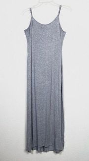 Peach Royal Grey Strappy Open Back Maxi Dress