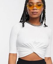 Twist Front Crop T-shirt