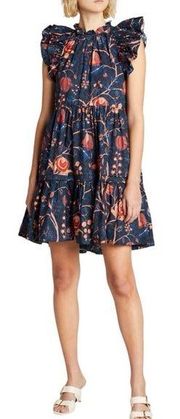 ULLA JOHNSON Eden Floral Poplin Mini Dress Size 2