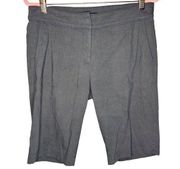 Eileen FIsher Linen Blend‎ Gray Bermuda Shorts Size 10