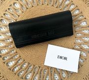 Christian Dior Black Leather Replacement Sunglasses Case No Box or Cleaning Wipe