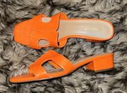 ShoeDazzle Avelyn Slip on Orange Sandal