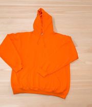 Unisex Saftey Orange NuBlend® Fleece Pullover Hood size