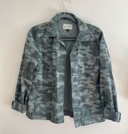 Green Camo Jean Denim Jacket