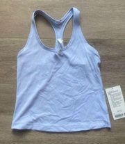 NWT Lululemon Cool Racerback Short Tank Pastel Blue Size 8