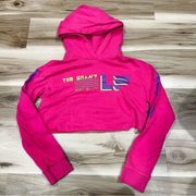 LF The Brand Pink Graphic Cropped Hoodie Women’s Medium