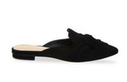 🆕 BNIB  | Tina Pointed Toe Knotted Suede Mule Slides | Black