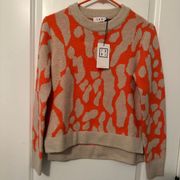 NWT Orange Cheetah Print Sweater
