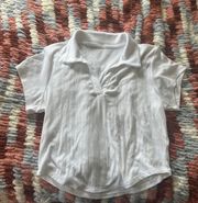 Cropped Polo V-Neck Shirt