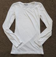 White Basic L/S Tee, Women's S