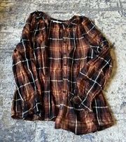 BeachLunchLounge Fall Flannel Size Small