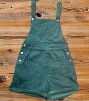 Dark Green Corduroy Overalls