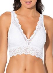 Signature Deep V Lace Bralette x  Sm (approx 32b-34a) Removable Pads