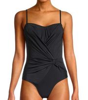 NWT Catherine Malandrino Draped One-Piece Swimsuit. Size S