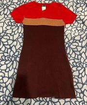 Vintage  Colorblock Mini Dress