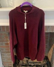 Max Studio NWT Crimson Sweater Brand New Retails for $98 Oversized slouchy