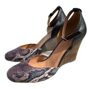 Shoes Artisan Purity Hyline D’Orsay Animal Print Accent Wedges Size 9