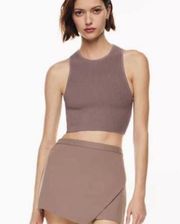 Aritzia Babaton Tan Ribbed Stretch Tank Top Women’s Small