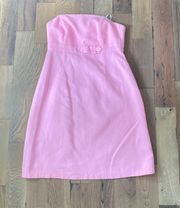 Laundry Shelli Segal Pink Strapless Dress Size 10 