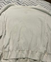 American Eagle White Waffle Knit Sweater