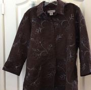 Ladies sag harbor ultra suede blouse medium