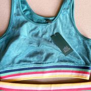 wild fable Green Crop Top Sports Bra Small