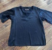 Carole Little- Womens Black 100%Silk‎ Top 14 - Silk Pristine Condition A004