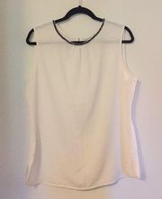 White beaded tank top