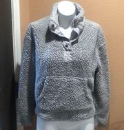 Wallflower gray pullover teddy sweatshirt