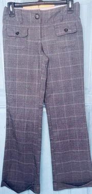 Vintage Copper Key Gray Low Rise Pocket Stretch Trousers Dress Pants Size Jr 7