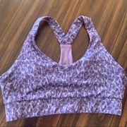 Purple Kyodan Animal Print Sports Bra Large L